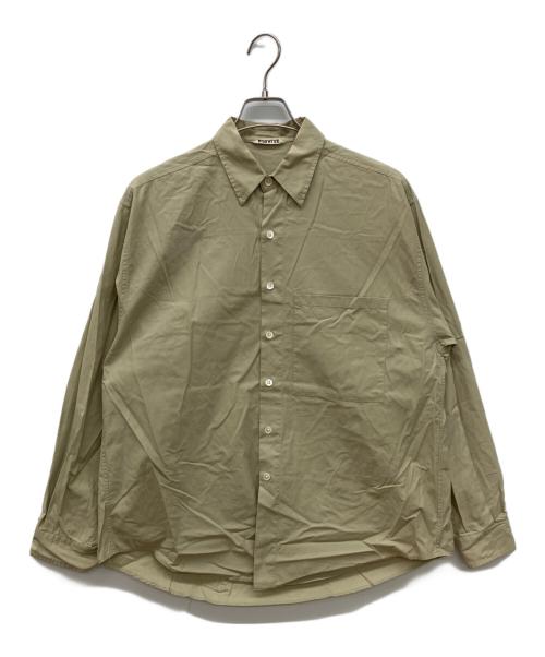 AURALEE（オーラリー）AURALEE (オーラリー) WASHED FINX TWILL BIG SHIRTS　ウォッシュド フィンクス ツイル ビッグ シャツ ベージュ サイズ:3の古着・服飾アイテム
