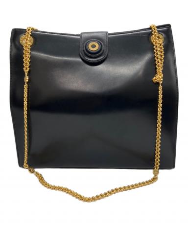 TIFFANY ティファニー ショルダーバッグ サテン ネイビー ゴールド金具 中古・古着通販】TIFFANY & Co. (ティファニー アンド コー) チェーン