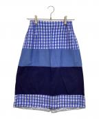 tricot COMME des GARCONSトリココムデギャルソン）の古着「切替パターンスカート」｜ブルー