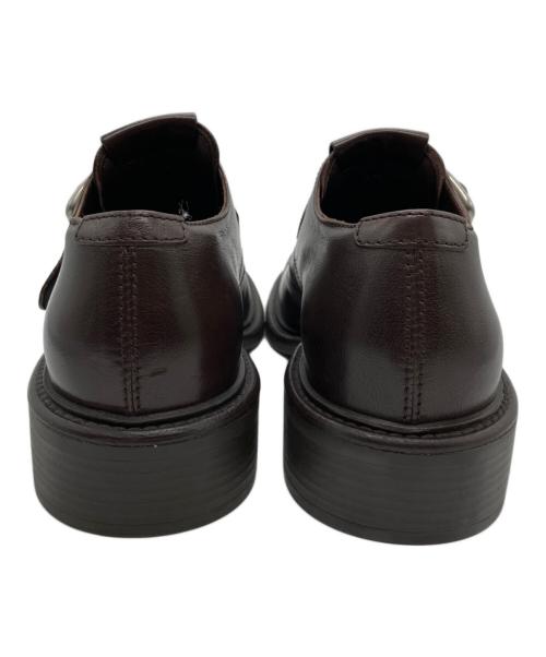 MIU MIU（ミュウミュウ）MIU MIU (ミュウミュウ) バックル付レザーシューズ ブラウン サイズ:36　1/2の古着・服飾アイテム