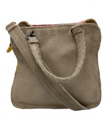 BOTTEGA VENETA（ボッテガベネタ）の古着「2WAYバッグ」｜ベージュ/レッド/ピンク/イエロー