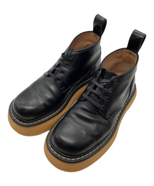 BOTTEGA VENETA（ボッテガベネタ）BOTTEGA VENETA (ボッテガベネタ) The Bounce プラットフォームレースアップブーツ ブラック サイズ:37の古着・服飾アイテム