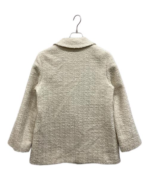 ANAYI（アナイ）ANAYI (アナイ) ラメツイードテーラーダブルコート アイボリー サイズ:38の古着・服飾アイテム