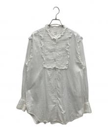 crinkle crinkle crinkle（クリンクル クリンクル クリンクル）の古着「pintuck frill blouse」｜ホワイト