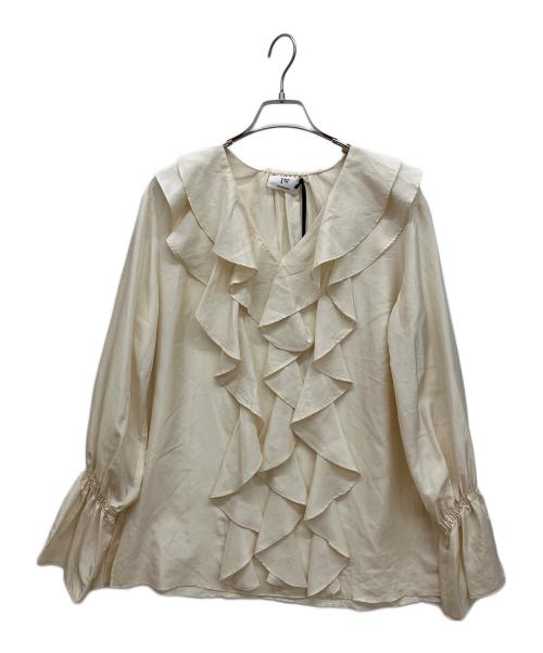 1er Arrondissement（プルミエ アロンディスモン）1er Arrondissement (プルミエ アロンディスモン) ラッフルブラウス ベージュ サイズ:36の古着・服飾アイテム