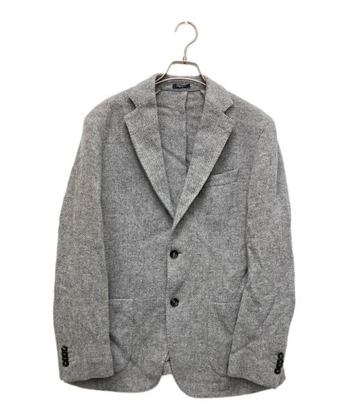 BRERAS（ブレラス）BRERAS (ブレラス) ヘリンボーンテーラードジャケット グレー サイズ:48の古着・服飾アイテム