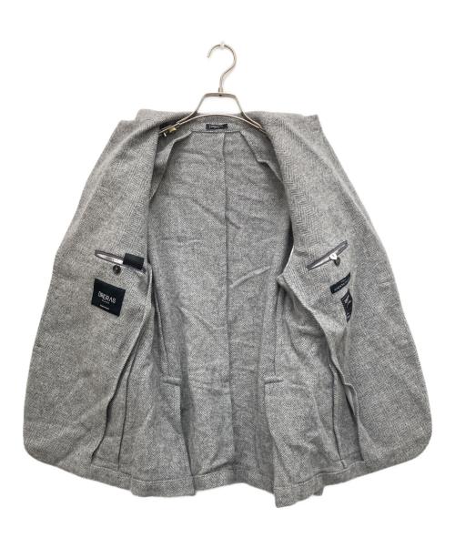 BRERAS（ブレラス）BRERAS (ブレラス) ヘリンボーンテーラードジャケット グレー サイズ:48の古着・服飾アイテム