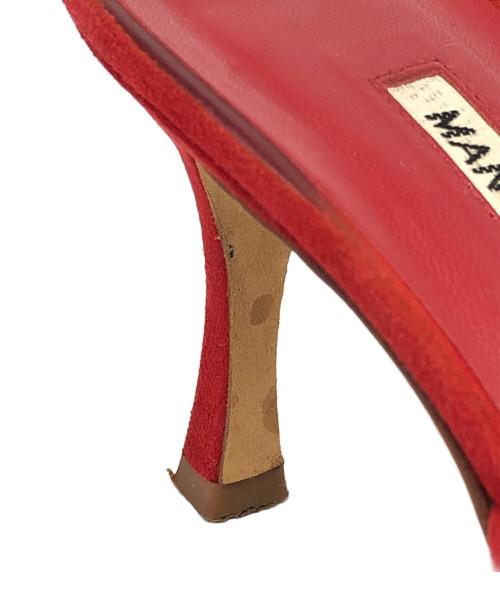 Manolo Blahnik（マノロブラニク）Manolo Blahnik (マノロブラニク) MAYSALE CRYSTAL レッド サイズ:36の古着・服飾アイテム