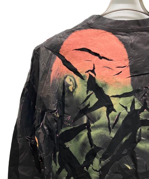 DIESEL（ディーゼル）DIESEL (ディーゼル) T-CRAVE-LS 加工カットソー ブラック サイズ:Sの古着・服飾アイテム