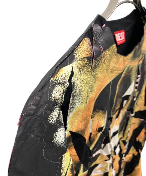 DIESEL（ディーゼル）DIESEL (ディーゼル) T-CRAVE-LS 加工カットソー ブラック サイズ:Sの古着・服飾アイテム