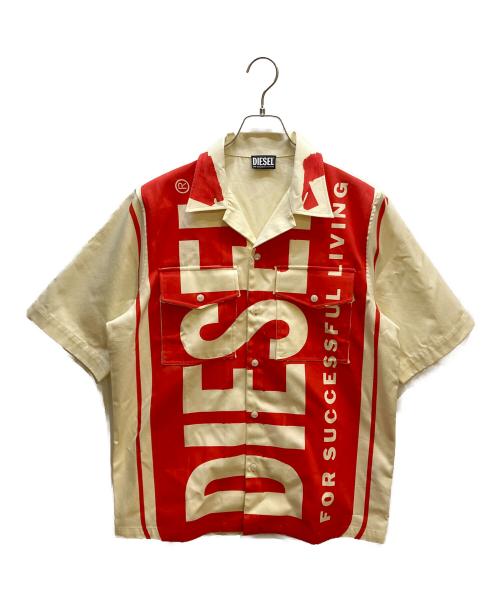 DIESEL（ディーゼル）DIESEL (ディーゼル) 半袖シャツ レッド サイズ:Sの古着・服飾アイテム