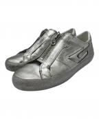 DIESELディーゼル）の古着「S-LEROJI ZIP LOW スニーカー」｜シルバー