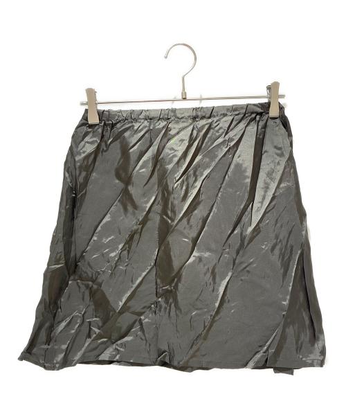 sacai（サカイ）sacai (サカイ) Wool Melton Fringed Skirt グリーン サイズ:1の古着・服飾アイテム