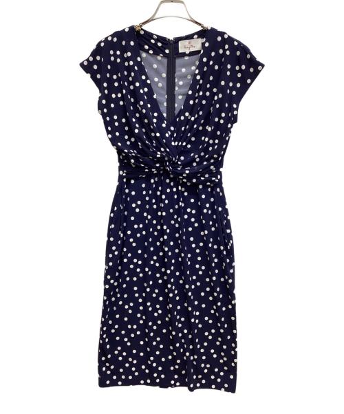 kay me（ケイミー）kay me (ケイミー) カシュクールドットワンピース ネイビー サイズ:9の古着・服飾アイテム