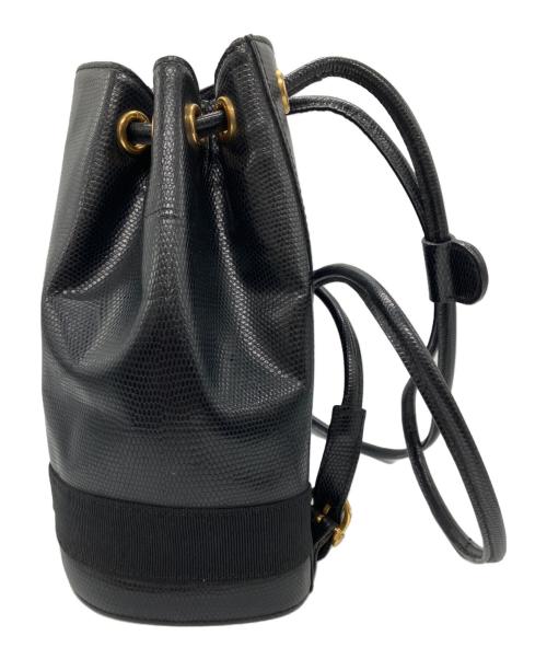 Salvatore Ferragamo（サルヴァトーレ フェラガモ）Salvatore Ferragamo (サルヴァトーレ フェラガモ) ヴァラ巾着バッグ ブラックの古着・服飾アイテム