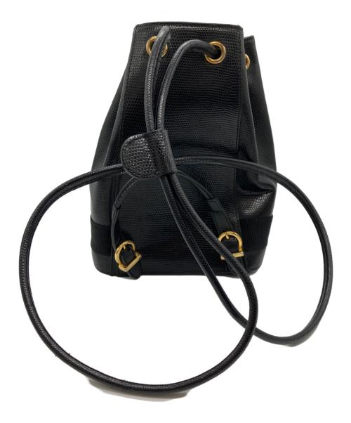 Salvatore Ferragamo（サルヴァトーレ フェラガモ）Salvatore Ferragamo (サルヴァトーレ フェラガモ) ヴァラ巾着バッグ ブラックの古着・服飾アイテム