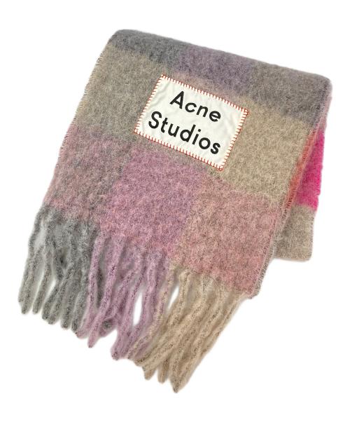 Acne studios（アクネ ストゥディオス）ACNE STUDIOS (アクネ ストゥディオス) マフラー ピンクの古着・服飾アイテム