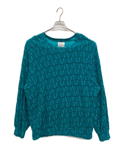 SHAREEF（シャリーフ）SHAREEF (シャリーフ) SHAREEF VELOUR LOGO JQ L/S PULL OVER グリーン サイズ:1の古着・服飾アイテム