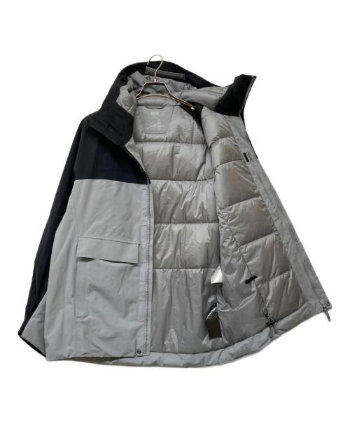 UNIQLO（ユニクロ）UNIQLO (ユニクロ) 21AW ハイブリッドダウンスノーボードパーカ ブラック×グレー サイズ:Sの古着・服飾アイテム