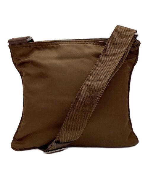 PRADA（プラダ）PRADA (プラダ) ナイロンショルダーバッグ ブラウンの古着・服飾アイテム