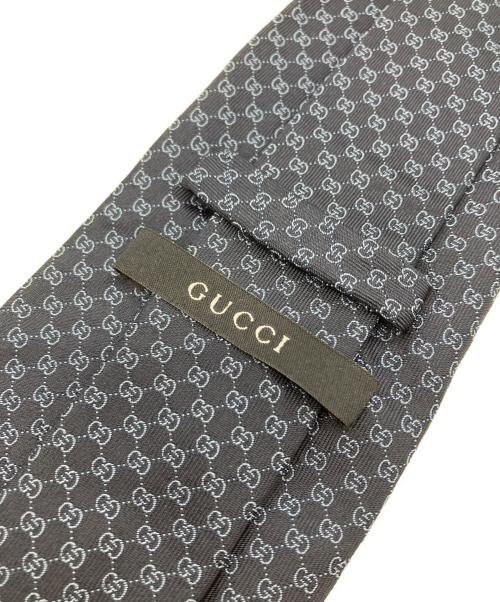 GUCCI（グッチ）GUCCI (グッチ) GG柄シルクネクタイ ネイビー サイズ:不明の古着・服飾アイテム