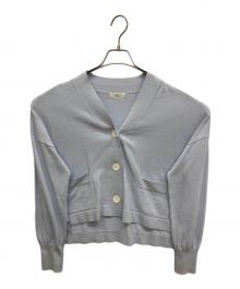 IENA（イエナ）の古着「ドライコットン Vネックカーディガン」｜ブルー