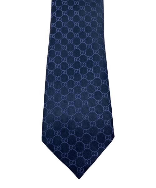 GUCCI（グッチ）GUCCI (グッチ) GGシルク タイ ネイビー サイズ:148×8cmの古着・服飾アイテム