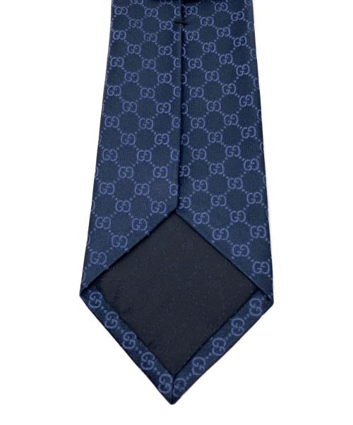 GUCCI（グッチ）GUCCI (グッチ) GGシルク タイ ネイビー サイズ:148×8cmの古着・服飾アイテム