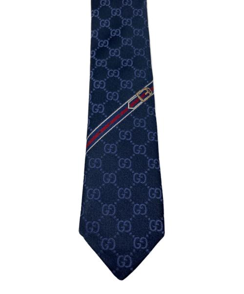 GUCCI（グッチ）GUCCI (グッチ) GGシルク タイ ネイビー サイズ:148×8cmの古着・服飾アイテム