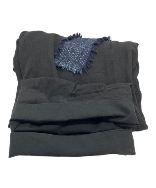 Yohji Yamamoto pour homme（ヨウジヤマモト プールオム）Yohji Yamamoto pour homme (ヨウジヤマモト プールオム) LINEN TWEED PATCHWORK PANTS ブラック サイズ:3の古着・服飾アイテム