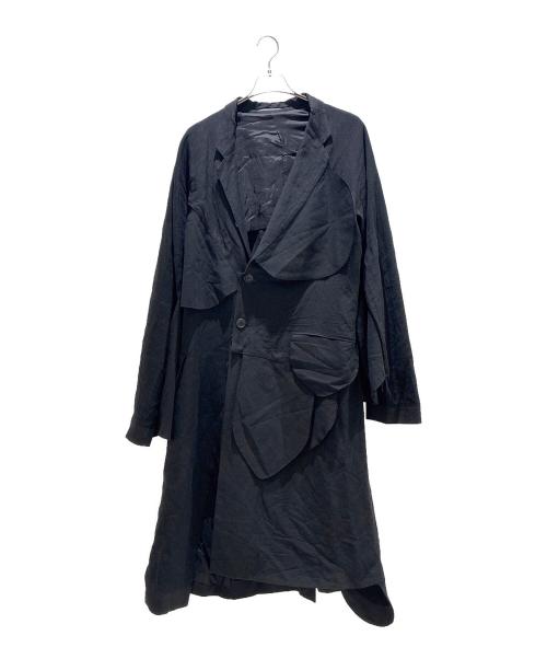 Yohji Yamamoto pour homme（ヨウジヤマモト プールオム）Yohji Yamamoto pour homme (ヨウジヤマモト プールオム) ゆらゆらロングジャケット ブラック サイズ:2の古着・服飾アイテム