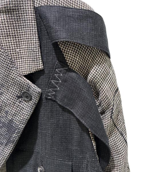 Yohji Yamamoto pour homme（ヨウジヤマモト プールオム）Yohji Yamamoto pour homme (ヨウジヤマモト プールオム) 24SS DUAL FABRIC JACKET WITH SHOULDER EPAULETTES ブラック サイズ:2の古着・服飾アイテム