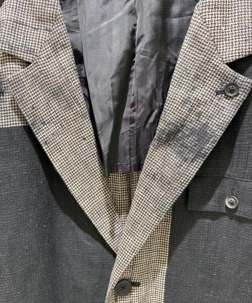 Yohji Yamamoto pour homme（ヨウジヤマモト プールオム）Yohji Yamamoto pour homme (ヨウジヤマモト プールオム) 24SS DUAL FABRIC JACKET WITH SHOULDER EPAULETTES ブラック サイズ:2の古着・服飾アイテム