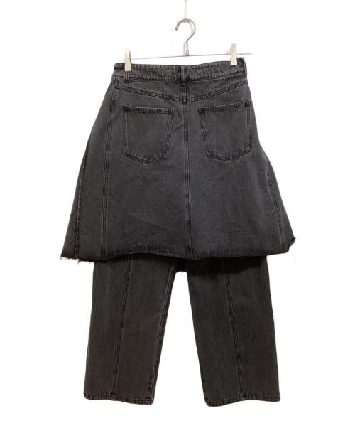 RAY BEAMS（レイ ビームス）RAY BEAMS (レイ ビームス) デニムプリーツスカートセットパンツ グレー サイズ:SIZE 0の古着・服飾アイテム