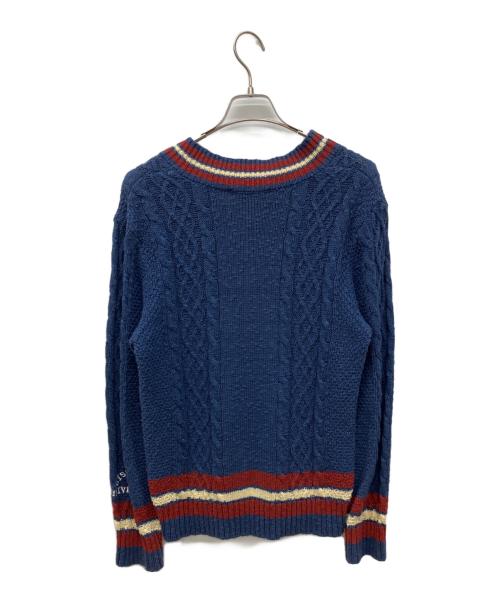 Hysteric Glamour（ヒステリックグラマー）Hysteric Glamour (ヒステリックグラマー) Vネックケーブルニット ネイビー サイズ:FREEの古着・服飾アイテム