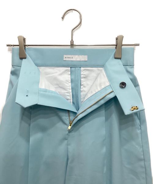 Noble（ノーブル）Noble (ノーブル) エステルツイルストレッチスラックスパンツ 3 ブルー サイズ:34の古着・服飾アイテム