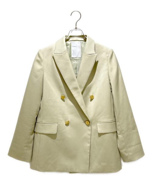 Noble（ノーブル）Noble (ノーブル) トリコチンピークドラペルジャケット グリーン サイズ:36の古着・服飾アイテム