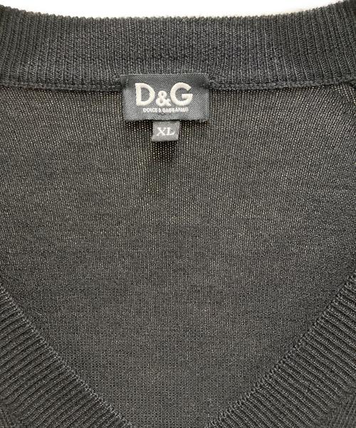 DOLCE & GABBANA（ドルチェ＆ガッバーナ）DOLCE & GABBANA (ドルチェ＆ガッバーナ) Vネックニット ブラック サイズ:XLの古着・服飾アイテム