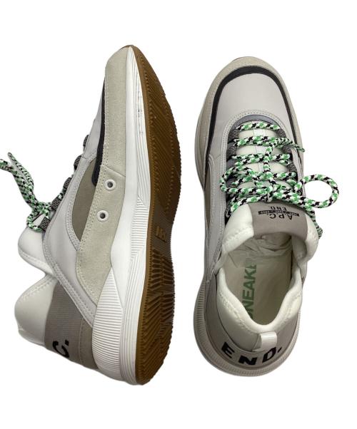 A.P.C.（アーペーセー）A.P.C. (アーペーセー) END (エンド) スニーカー ホワイト×グレー サイズ:43の古着・服飾アイテム