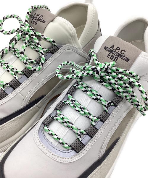A.P.C.（アーペーセー）A.P.C. (アーペーセー) END (エンド) スニーカー ホワイト×グレー サイズ:43の古着・服飾アイテム