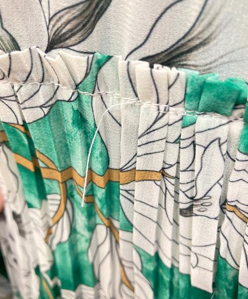 Sov.（ソブ）Sov. (ソブ) フラワーシフォンティアードスカート　	Sov.（ソブ）　0302-381-251 グリーン サイズ:36 未使用品の古着・服飾アイテム