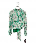 Sov.ソブ）の古着「フラワーシフォンブラウス　Sov.（ソブ）　0304-380-251」｜グリーン