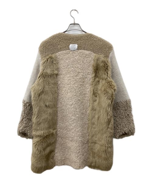 STELLA McCARTNEY（ステラマッカートニー）STELLA McCARTNEY (ステラマッカートニー) 切替フェイクファーコート ベージュ サイズ:36の古着・服飾アイテム