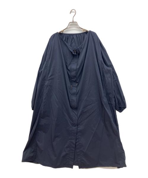 DES PRES（デ プレ）DES PRES (デ プレ) コットンナイロン ネックギャザーコート ネイビー サイズ:36の古着・服飾アイテム