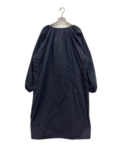 DES PRES（デ プレ）DES PRES (デ プレ) コットンナイロン ネックギャザーコート ネイビー サイズ:36の古着・服飾アイテム