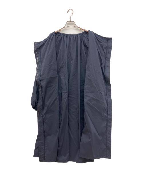 DES PRES（デ プレ）DES PRES (デ プレ) コットンナイロン ネックギャザーコート ネイビー サイズ:36の古着・服飾アイテム