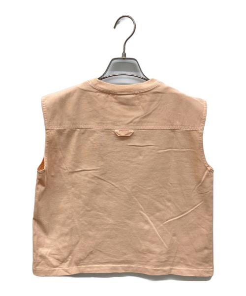 PS Paul Smith（ＰＳポールスミス）PS Paul Smith (ＰＳポールスミス) ショルダーパッチ ノースリーブカットソー ピンク サイズ:Mの古着・服飾アイテム