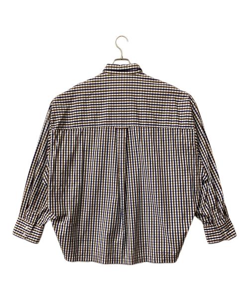 KOLOR（カラー）KOLOR (カラー) 23SS Gingham Check SHIRT(23SS ギンガムチェック シャツ) ブラウン×ネイビー サイズ:2の古着・服飾アイテム