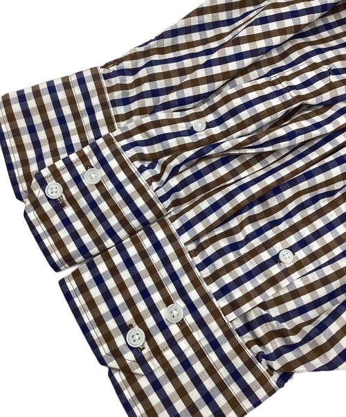 KOLOR（カラー）KOLOR (カラー) 23SS Gingham Check SHIRT(23SS ギンガムチェック シャツ) ブラウン×ネイビー サイズ:2の古着・服飾アイテム