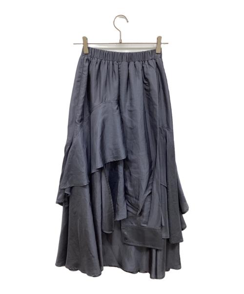AULA AILA（アウラアイラ）AULA AILA (アウラアイラ) フリルスカート　フレアスカート グレーの古着・服飾アイテム